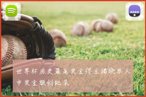 世界杯历史最高奖金得主揭晓单人中奖金额创纪录